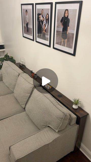 Console Sofa Table Behind Couch, Build In Couch Living Room, Behind The Couch Table Diy, Sofa Table Behind Couch Diy, Couch Table Behind The, Diy Console Table Behind Couch, Behind Couch Shelf, Sofa Console Table Behind Couch, Behind The Couch Shelf