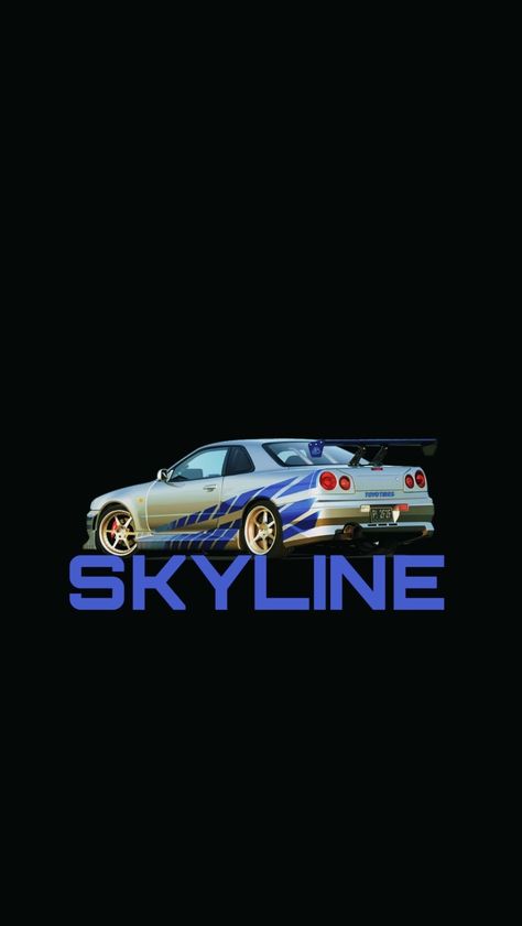 Skyline Gtr R35 Wallpapers, Fast And Furious Skyline, Skyline Car, Skyline Wallpaper, Skyline Logo, Nissan R34, Nissan Gtr R34, R34 Skyline, Skyline Gtr R34