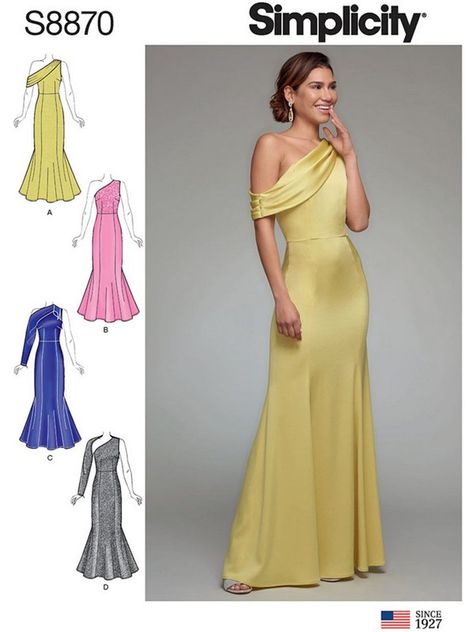 Formal Dress Patterns, Simplicity Dress, Petite Dress, Video Shoot, Simplicity Sewing, Full Length Dress, Simplicity Sewing Patterns, Simplicity Patterns, Dress Sewing Pattern