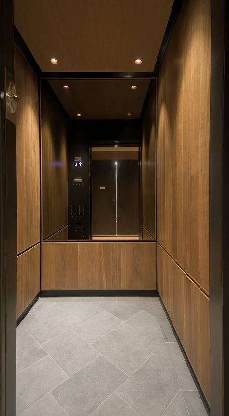 Elevator Lobby Design, Lobby Designs, Cabin Modern, Elevator Interior, Cabin Interior Design, Lobby Decor, Elevator Lobby, Elevator Design, House Interior Design Styles