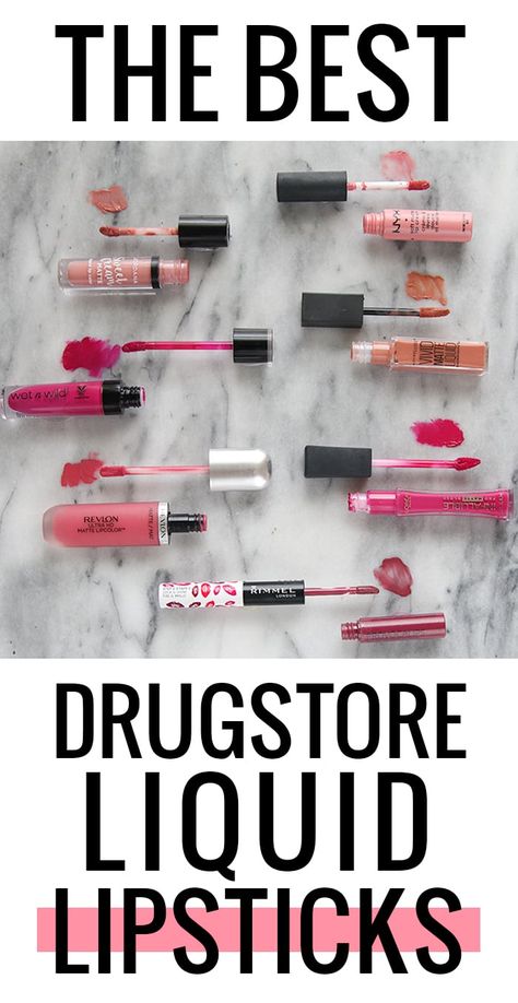 Houston blogger Meg O. on the Go shares the BEST drugstore liquid lipsticks! They can also be found at most drugstores and are all under $10! - whether you visit Walgreens, CVS, Target, or Ulta! Drugstore Liquid Lipstick, Best Drugstore Makeup, Makeup Guide, Lipstick Swatches, Beauty Products Drugstore, Up Book, Drugstore Makeup, Makeup Kit, Cute Makeup