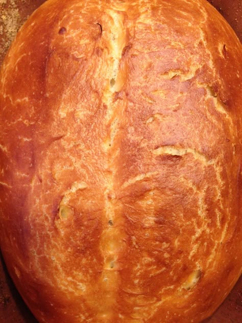 Elizabeth Obsesses...: Romertopf Bread: The easiest loaf of bread you'll ever make. Baking Bread In A Clay Pot, Clay Pot Bread Baking, Pot Brood Resep, Bread In Clay Pot, Clay Pot Bread Recipe, Clay Baker Recipes, Romertopf Clay Pot Recipes, Pot Bread Recipe, Clay Pot Cooking Recipes