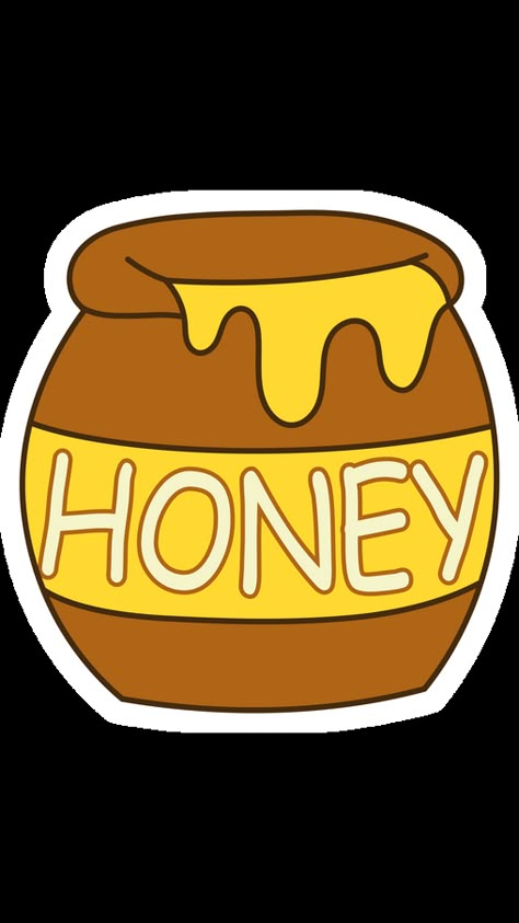 Honey Pot From Winnie The Pooh, Honey Pot Painting, Honey Jar Drawing, Honey Pot Drawing, Honey Pot Winnie The Pooh, Winnie The Pooh Honey Jar, Cute Honey Jar, Pooh With Honey Pot, Honey Cartoon