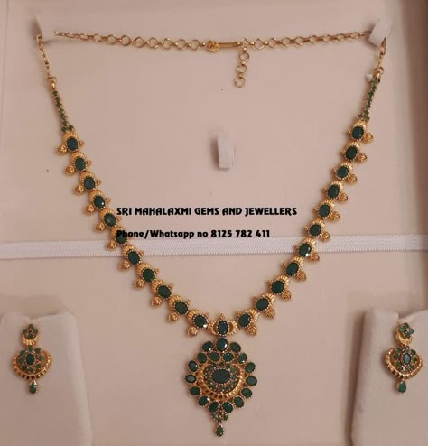 Pachalu Necklace Gold, Pachalu Necklace, 10 Gram Gold Necklace Design, Emerald Necklace Indian, Ruby Necklace Designs, Gold Ruby Necklace, Ruby Jewelry Necklaces, Temple Jewelry Necklace, Fancy Jewelry Necklace