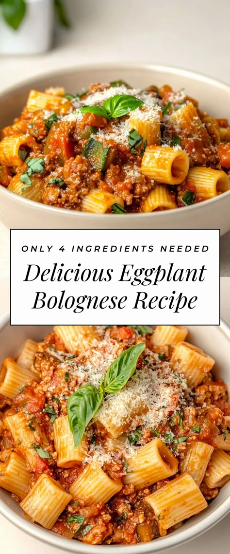 Image for Delicious Eggplant Bolognese Recipe Vegetarian Recipes For Non Vegetarians, Aubergine Dinner Ideas, Healthy Dinner Recipes Eggplant, Vegetables As Main Dish, Eggplant Ragu Recipes, Meatless Meat Recipes, Vegetarian Recipes Dinner Easy Quick, Veggie Forward Recipes, Veggie Easy Recipes