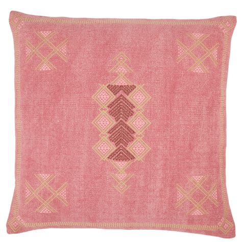 Inspired by Moroccan Sabra styles, the Puebla collection boasts vibrant color palettes and intricate tribal embroidery. The Shazi throw pillow features an on-trend pink colorway with tan details and a textural, cotton weave.Size: 24" x 24"Content: 100% CottonRemovable Cover: YesClosure Type: ZipperRecommended Use: Indo Tan Throw Pillow, Tan Pillows, Pink Pillow, Jaipur Living, Modern Throw Pillows, Pink Pillows, Cotton Throws, Cotton Throw Pillow, Wool Pillows