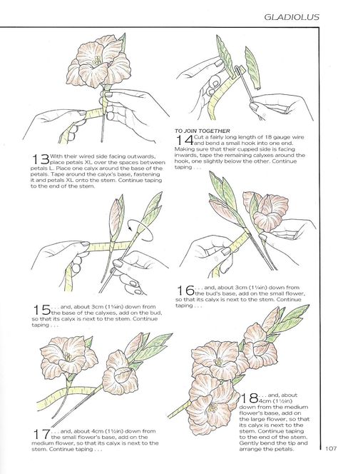 Gladiolus 05 Flowers From Paper, Polymer Flowers, Paper Flower Patterns, Gladiolus Flower, Wafer Paper Flowers, Paper Sunflowers, Nylon Flowers, Paper Flower Art, Paper Flower Template