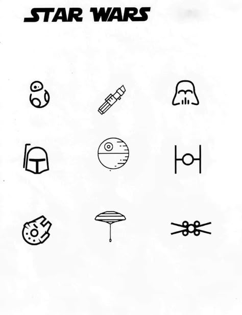 Star Wars Jedi Tattoo, Star Wars Art Easy, Star Wars Small Tattoo Ideas, Star Wars Art Simple, Star Wars Simple Drawings, Star Wars Hand Tattoo, Men Star Wars Tattoo, Star Wars Doodles To Draw, Film Tatoos Ideas