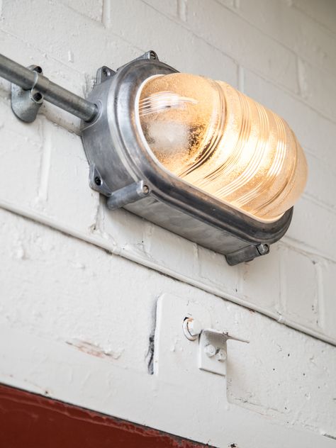 Read the Factorylux guide to choosing industrial wall lights. A simple explanation of the many choices of style and materials available. Discover more. Conduit Lighting, Bulkhead Light, Bulkhead Lights, Vintage Industrial Decor, Metal Tree Wall Art, Industrial Interiors, Industrial Wall Lights, Garage Lighting, Outdoor Bathrooms