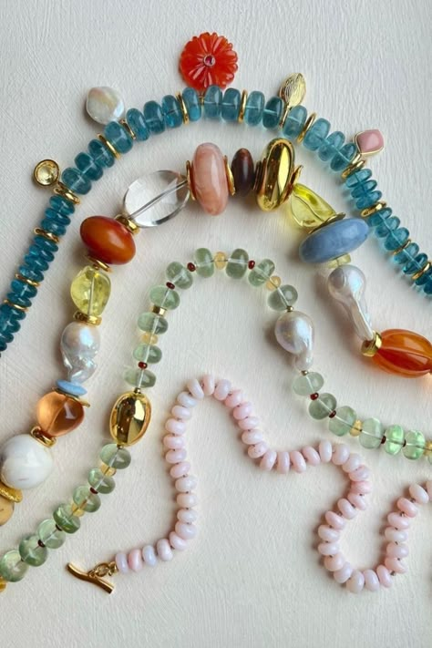 summer jewellery, colourful jewellery, colourful beads necklace, beads necklace, stacking jewellery, beach jewellery, summer stack, chunky rings Chunky Bead Jewelry, Chunky Beaded Jewelry, Beaded Charm Necklace, Chunky Beaded Necklace, Mismatched Jewelry, Colourful Bracelet, Rings Fun, Jewellery Stack, Necklace Stacking