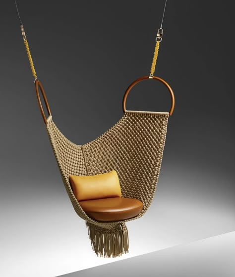 Bring your yard to life this summer with these inspirational furniture designs! - Yanko Design Material Exploration, Hanging Beds, Swing Design, Patricia Urquiola, Old Chairs, Swing Chair, Hammock Chair, Yanko Design, Butterfly Chair