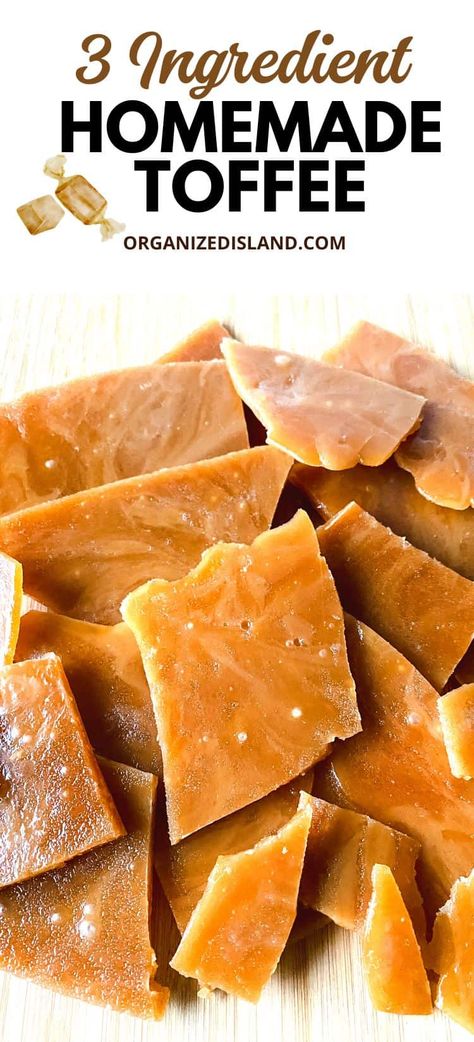 Homemade Toffee Candy, Homemade Toffee Recipe, Chewy Toffee, Easy Toffee, Easy Candy Recipes, Homemade Toffee, Toffee Candy, Toffee Recipe, Fudge Recipes Easy