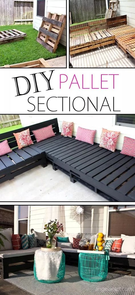 Diy Outside Furniture, Diy Patio Sectional, Pallet Furniture Diy, Roll Towels, Pallet Sectional, House Terrace, Outdoor Firewood Rack, Outdoor Pallet, Sectional Patio Furniture