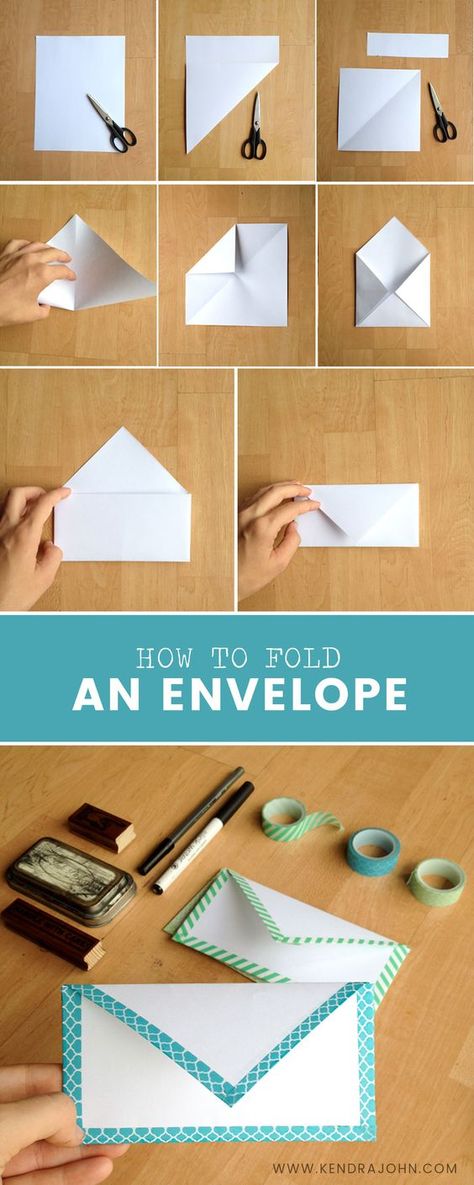 DIY Paper Envelope from Regular Printer Paper! Quick and Easy 1 min project! #diy #papercrafts Fold An Envelope, Envelope Diy Paper, Origami Envelope Easy, Homemade Envelopes, Envelope Tutorial, Origami Envelope, How To Make An Envelope, Cute Envelopes, Diy Xmas Gifts