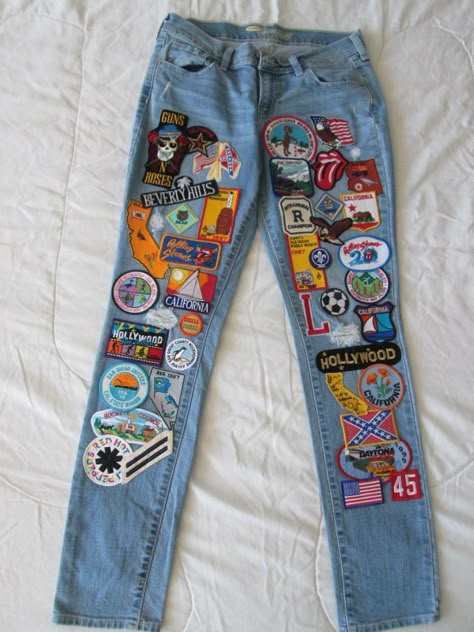 Denim Patches Diy, Patched Jeans Diy, Denim Jeans Diy, Patches Ideas, Patched Denim, Patched Denim Jeans, Denim Repair, Patch Pants, Denim Embroidery