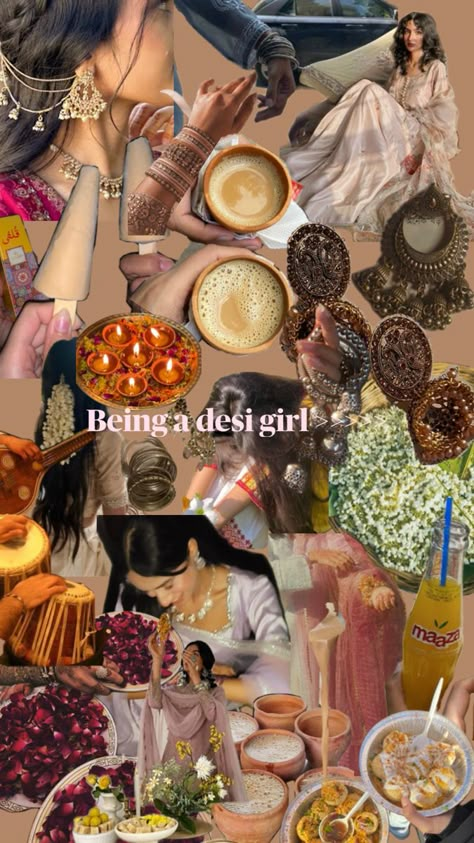 Desi girl collage aesthetic cute Desi Mood Board, Desi Fashion Aesthetic, Desi Aesthetic Wallpaper, Desi Core Aesthetic, Vintage Desi Aesthetic, Desi Collage, Desi Wallpaper, Hinduism Aesthetic, Indian Aesthetic Wallpaper