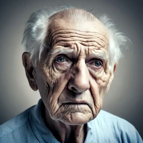 A serious-looking older man, symbolizing the struggles of Alzheimer's disease and mental health in aging. Alzheimer's Prevention, Older Man, Look Older, Random Thoughts, Alzheimers, Brain Health, Your Brain, Disease, Brain