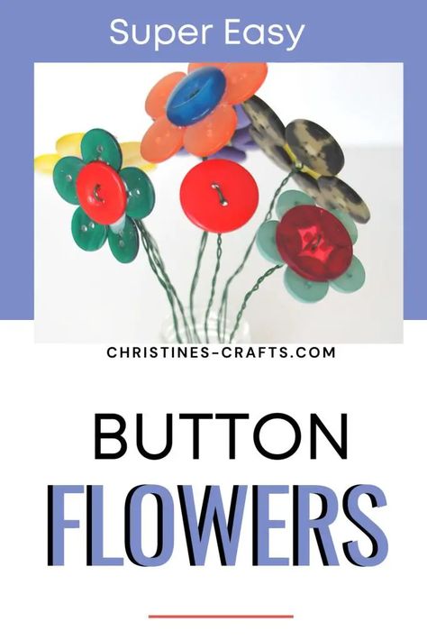 Salt Shaker Button Bouquet, Button Art Flowers, Button Crafts Ideas Creative, Button Flower Bouquet, What To Do With Old Buttons, Button Flowers In Salt Shakers, Button Flowers How To Make, Button Crafts For Adults, Buttons Crafts Ideas