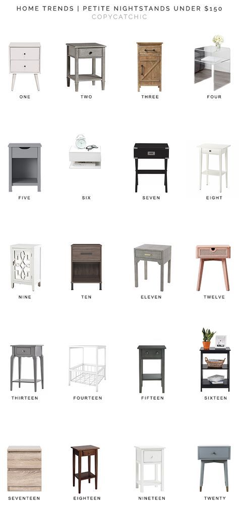 small nightstands for less, bedside tables for less, nightstands under $150, petite nightstands, narrow nightstands, copycatchic luxe living for less, budget home decor and design, daily finds, home trends, sales, budget travel and room redos Small Nightstands, Small Bedside Tables, Narrow Nightstand, Budget Home Decor, Small Guest Bedroom, Small Bedroom Furniture, Small Nightstand, Small Bedside, Small Bedside Table