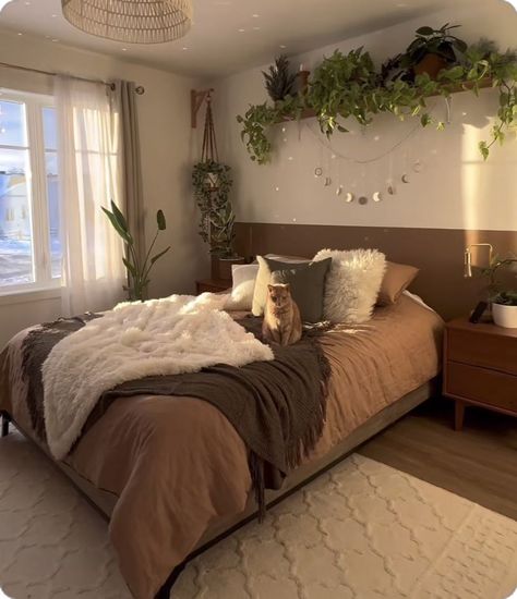 Earthy Bedroom, Dream Apartment Decor, Dorm Room Inspiration, Future Apartment Decor, Room Redesign, Redecorate Bedroom, Dream House Rooms, Cozy Room Decor, Apartment Decor Inspiration