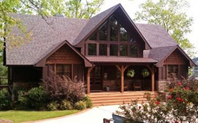 Love it House Lake, Mountain Cottage, Open Living Area, Mountain House Plans, Lake House Plans, Casas Coloniales, Vacation House, Vaulted Ceilings, Cabin Plans