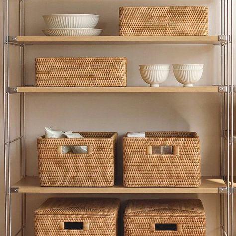 Storage Basket with Lid, Extra Large Storage Baskets for Clothes, Rect – Art Painting Canvas Shoe Storage Basket, Shelves Kitchen Storage, Kitchen Rattan, Baskets For Bathroom, Bedroom Rattan, Bathroom Storage Baskets, Basket For Bedroom, Kitchen Storage Baskets, Baskets For Kitchen