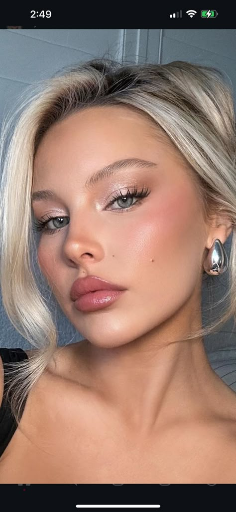 Brookelle Mckenzie, Contrast Makeup, Wedding Makeup Blue, Natural Glowy Makeup, Formal Makeup, Makeup For Blondes, Glam Makeup Look, Make Up Inspo, Baddie Makeup