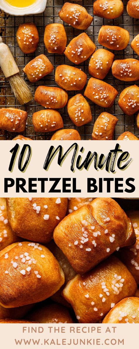 Healthy Pretzel Bites, Quick And Easy Pretzel Bites, Air Fry Pretzel Bites, Quick Soft Pretzel Recipe, Pretzel Maker Pretzel Bites, Snack Ideas Work, 10 Minute Baking Recipes, Quick Pretzel Bites, Quick Easy Pretzel Recipe