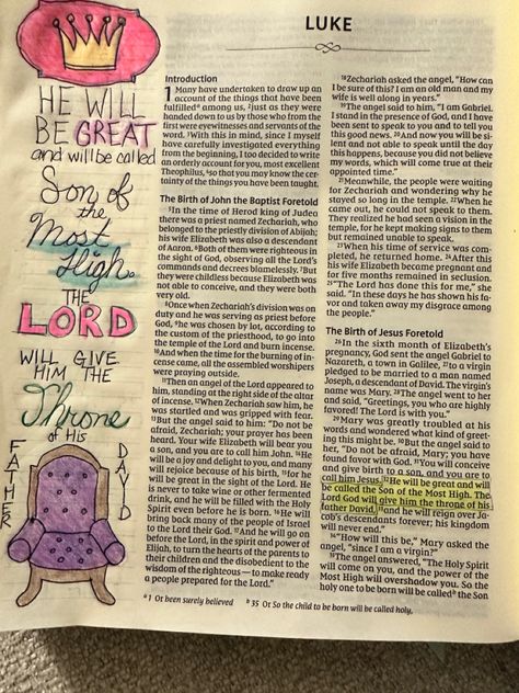 Luke Chapter 1 Bible Notes, Luke 5 Bible Journaling, Luke Chapter 1 Bible Journaling, Luke 1 Bible Journaling, Luke Bible Journaling, Luke Chapter 1, Luke Bible, Christmas Journaling, Scripture Journal