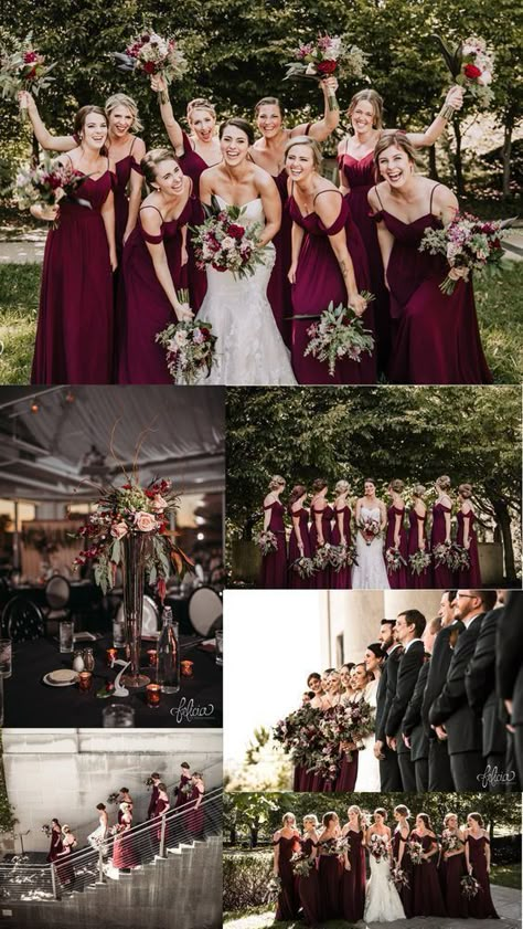 Lilac Wedding Bouquet, Burgundy Bridesmaid Dresses Long, Maroon Wedding, Burgundy Bridesmaid, Lilac Wedding, Burgundy Bridesmaid Dresses, Fall Wedding Colors, Dresses Elegant, Burgundy Wedding