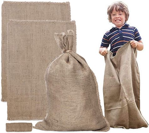 Potato Sack Races, Sack Race, Birthday Party Games For Kids, Tree Bag, Plants Vegetables, Burlap Sacks, Perfect Birthday Party, Burlap Bags, Yard Waste