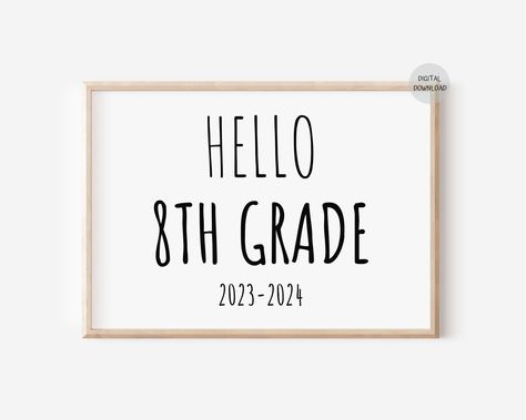 First Day Of School Photo, Tenth Grade, Ninth Grade, Download Sign, 11th Grade, School Photo, Seventh Grade, Teacher Printable, Download Poster