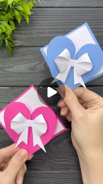 Valentine Diy Kids Crafts, Paper Heart Crafts For Kids, Origami Cards Diy Simple, 3d Heart Paper Craft, 3d Heart Craft, Heart Card Ideas, Paper Pop Up Cards, Pop Up Heart Cards Diy, Origami Birthday Cards