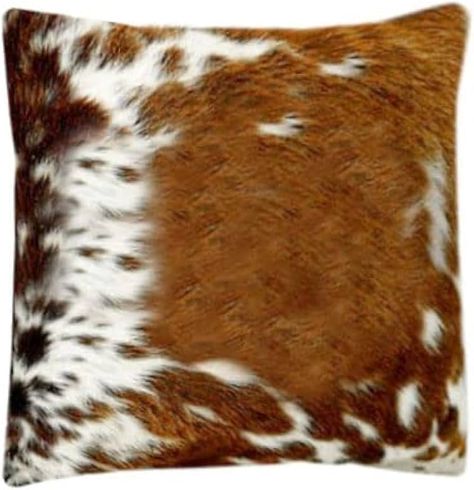 Amazon.com: NGF Cowhide Pillows Cushion Cover Leather Hair on Cow Hide Skin Brown and White 16'' x 16''Inches : Home & Kitchen Cowhide Pillows, Cow Hide, Pillow Cushion, Home Kitchen, Cushion Cover, Cow, Throw Pillow Covers, Throw Pillow, Pillow Covers