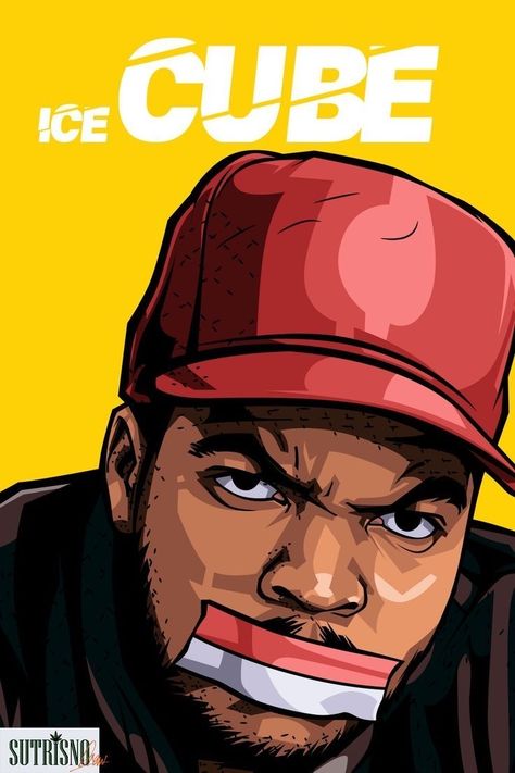 Ice Cube Drawing, Tupac Art, Hip Hop Artwork, Hip Hop Poster, Rapper Art, Rap Wallpaper, Hip Hop Art, Dope Cartoon Art, Cartoon Portrait