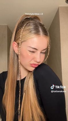 Braids Mid Length Hair, Straight Hairstyles White Girl, Hairstyles For White Girl Hair, Braids For Long Hair White Women, Hairstyle White Girl, Cute White Girl Hairstyles, Hairstyles For Ice Skating, Short Hairstyle Prom, Front Twist Hairstyles