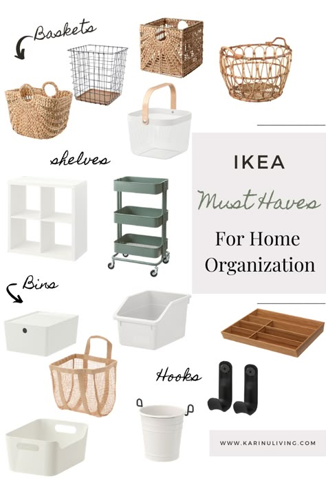 Must have Ikea items for trendy and stylish home organization Ikea Must Haves, Ikea Items, Ikea Organization, Ikea Finds, House Organisation, Ikea Home, Organization And Storage, Home Organization Hacks, Room Makeover Inspiration