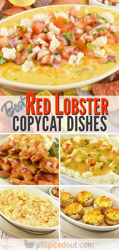 The Best Easy Red Lobster Copycat Recipes - All Spiced Out Red Lobster Lobster Tail Recipes, Lobster Mashed Potatoes Red Lobster, Red Lobster Menu Dinners, Red Lobster Walts Favorite Shrimp Recipe, Copycat Red Lobster Shrimp Scampi, Red Lobster Lobster Mashed Potatoes, Red Lobster Mussels Recipe, Red Lobster Bar Harbor Bake Recipe, Best Lobster Recipes