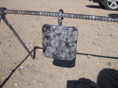 A friend has made a couple of steel targets for us to shoot, and we've enjoyed the experience immensely. He asked if I had any ideas on how to improve upon his design, and I really don't. So, I'm asking for any designs that others have tried to good effect. Here's a picture of what we have... Shooting Target Ideas, Metal Shooting Targets, Diy Archery Target, Outdoor Shooting Range, Shooting House, Bow Target, Steel Shooting Targets, Metal Targets, Shooting Target