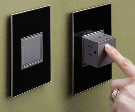 25 Weird But Brilliant Products Trending On Pinterest Kabinet Dapur, Diy Gadgets, Friends Diy, Wall Outlet, Toy Art, Home Technology, Yanko Design, Dream Home Ideas, Pop Out