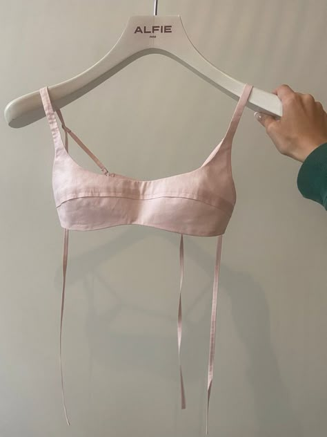 Pink Bra Top, Ropa Upcycling, Cotton Bralette, The Boxer, Sandy Liang, Bralette Top, Low Neckline, Everyday Chic, Straight Stitch