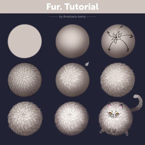 Fur. Tutorial | Patreon Fur Drawing Tutorial, Fur Tutorial, Digital Art Practice, Snowy Outside, Digital Art For Beginners, Fur Drawing, How To Draw Fur, Magic Tutorial, Maya Modeling