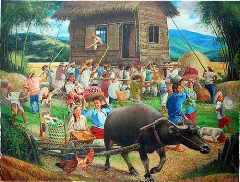 Bayanihan Philippines, Bayanihan Poster, Ilocano Culture, Bayanihan Drawing, Helping People Photos, People Helping Each Other Drawing, Helping Others Pictures, People Helping Each Other, Philippine Traditions