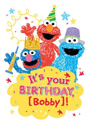 Sesame Street Birthday Birthday Card Elmo And Friends, Teaching Classroom Decor, Birthday Freebies, Baby Boy 1st Birthday Party, Sesame Street Birthday Party, Sesame Street Party, Elmo Birthday, Sesame Street Birthday, Free Greeting Cards