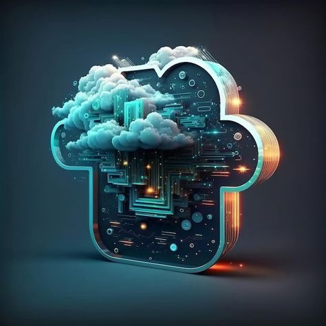 Futuristic Illustration, Cloud Computing Technology, Process Management, Business Process Management, Customer Retention, It Solutions, Improve Productivity, Application Development, Cloud Computing