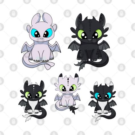 Check out this awesome 'Dragons family%2C toothless and light fury%2C dragons babies%2...' design on @TeePublic! Toothless Tattoo Night Fury, Toothless Tattoo, Baby Toothless, Httyd Fanart, Toothless Drawing, Toothless Light Fury, Cute Toothless, Toothless And Light Fury, Toothless And Stitch