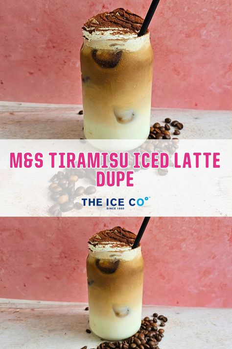 marks and spencers tiramisu iced latte dupe recipe Pumpkin Spiced Latte, Starbucks Pumpkin Spice Latte, Iced Coffee Recipes, Starbucks Pumpkin, Chocolate Powder, Ice Coffee Recipe, Iced Latte, We're Back, Chocolate Coffee