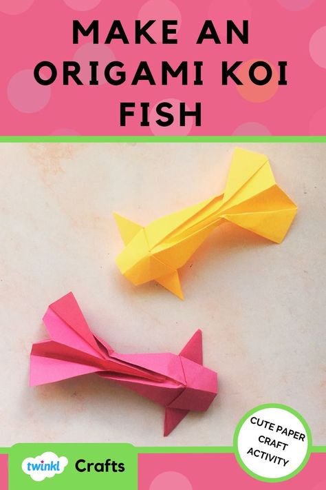 Paper Koi Fish, Printable Origami Instructions, Fish Origami, Origami Koi Fish, Printable Origami, Origami Step By Step, Japanese Origami, Origami Instructions, School Art Projects