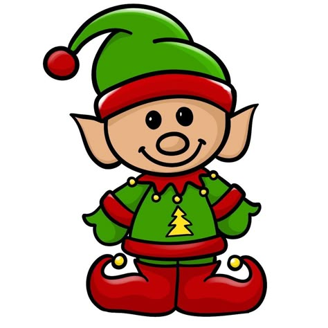 Elves Drawing Christmas, Elf Easy Drawing, Christmas Elf Drawing Easy, Santa Elf Drawing, Cute Christmas Elf Drawing, Christmas Cute Drawing Easy, Elf Drawings Easy, Elf Painting Ideas, How To Draw An Elf