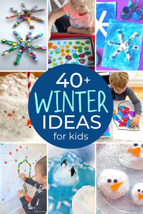 Easy Winter Activities for Toddlers - Toddler Approved January Craft For Infants, Winter Activities For 3 Yrs Kids, Winter Holiday Activities For Preschoolers, Winter Holiday Activities For Toddlers, Winter Week Preschool, Winter Activities For 2 Year, Snow Art Activities For Preschool, Preschool Snow Theme Activities, Snow Kids Activities